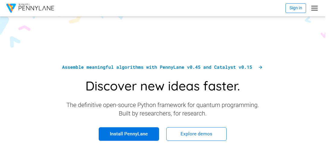 PennyLane.ai homepage — the product this design system supports